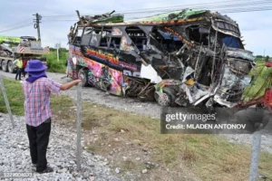 Deadly Collision: Train hits bus in Thailand [titlebase] Claims 8 Lives