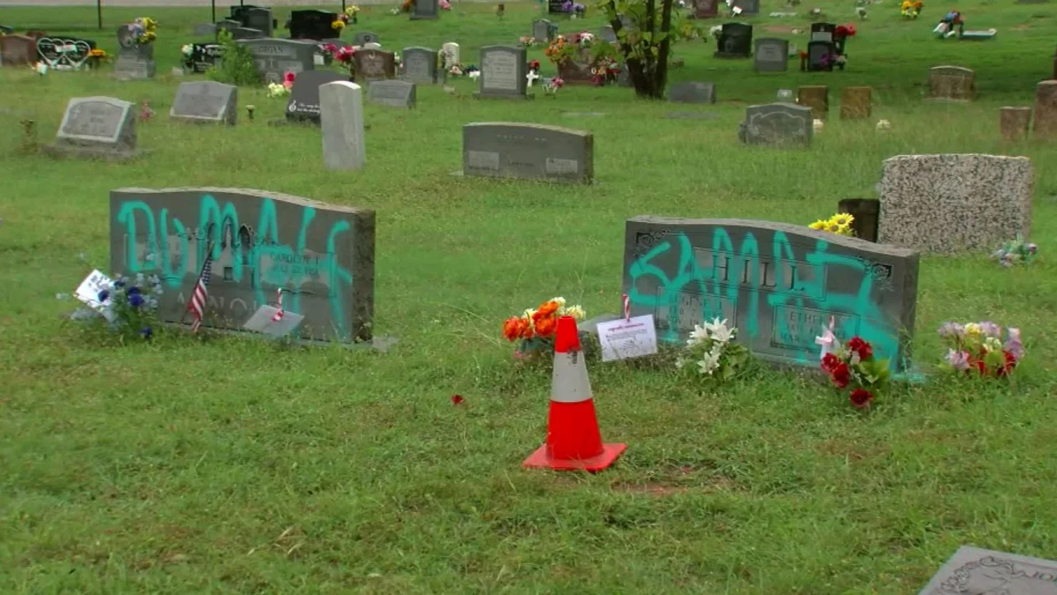 Historic Florida Black Cemetery Vandalized with Political Graffiti Amid Rising Tensions