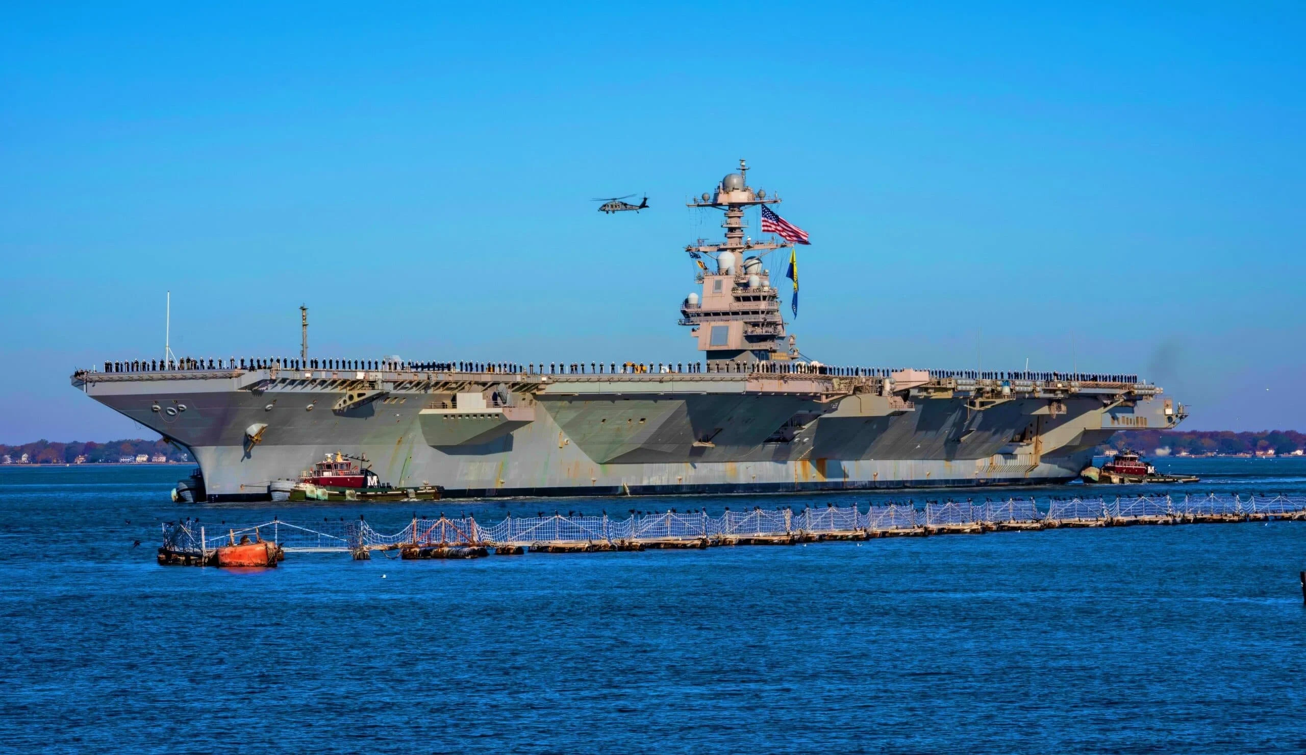 USS Gerald R. Ford Makes Historic Homecoming as US Aircraft Carrier Returns [titlebase] After Record Deployment